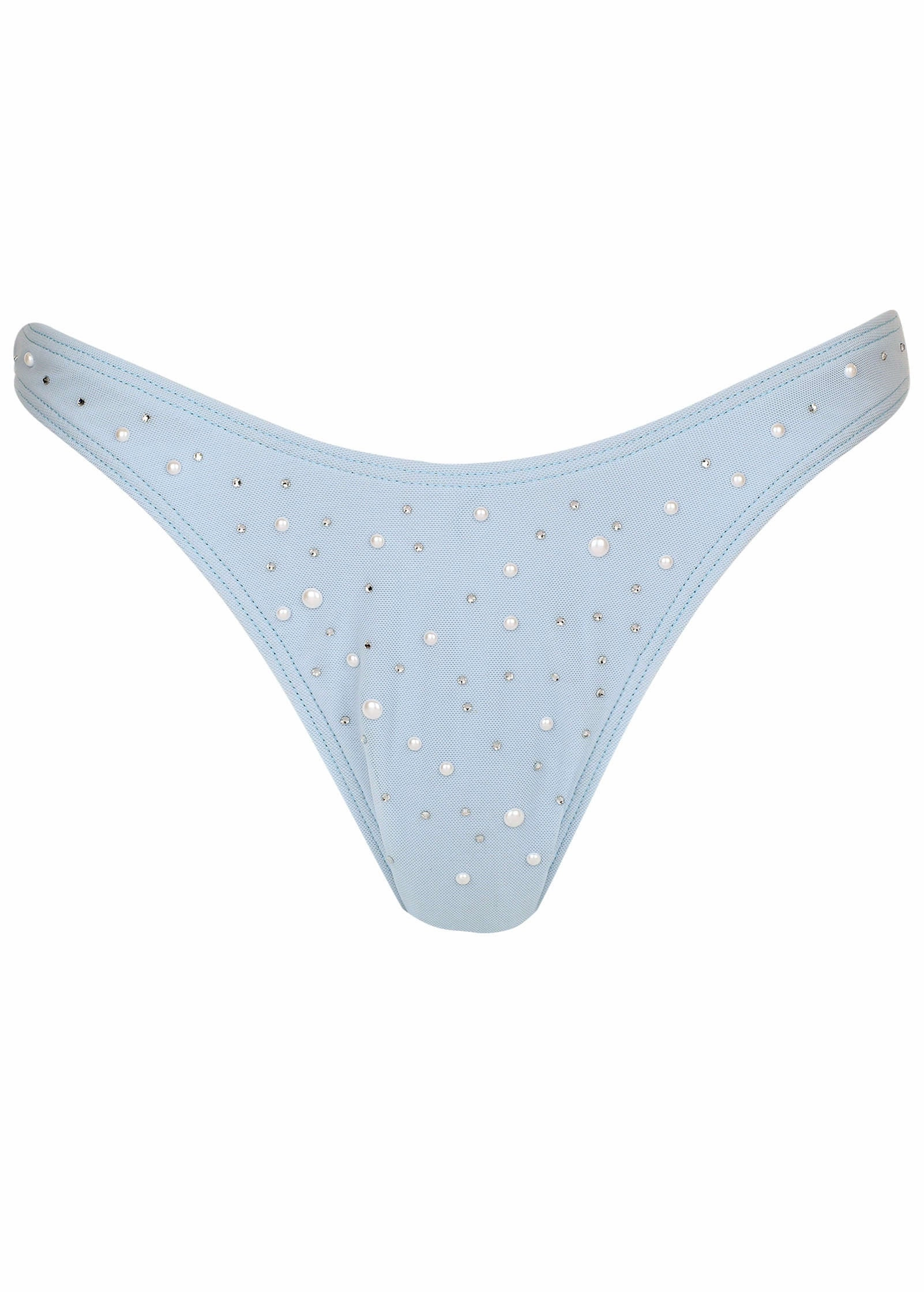 Embellished Malibu Cheeky Bottom - Light Blue