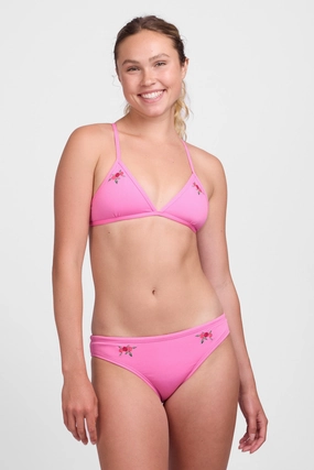 Embroidered Andy Bikini Bottom - Bon Bon Rose affordable swimwear for all, trendy swimwear for summer