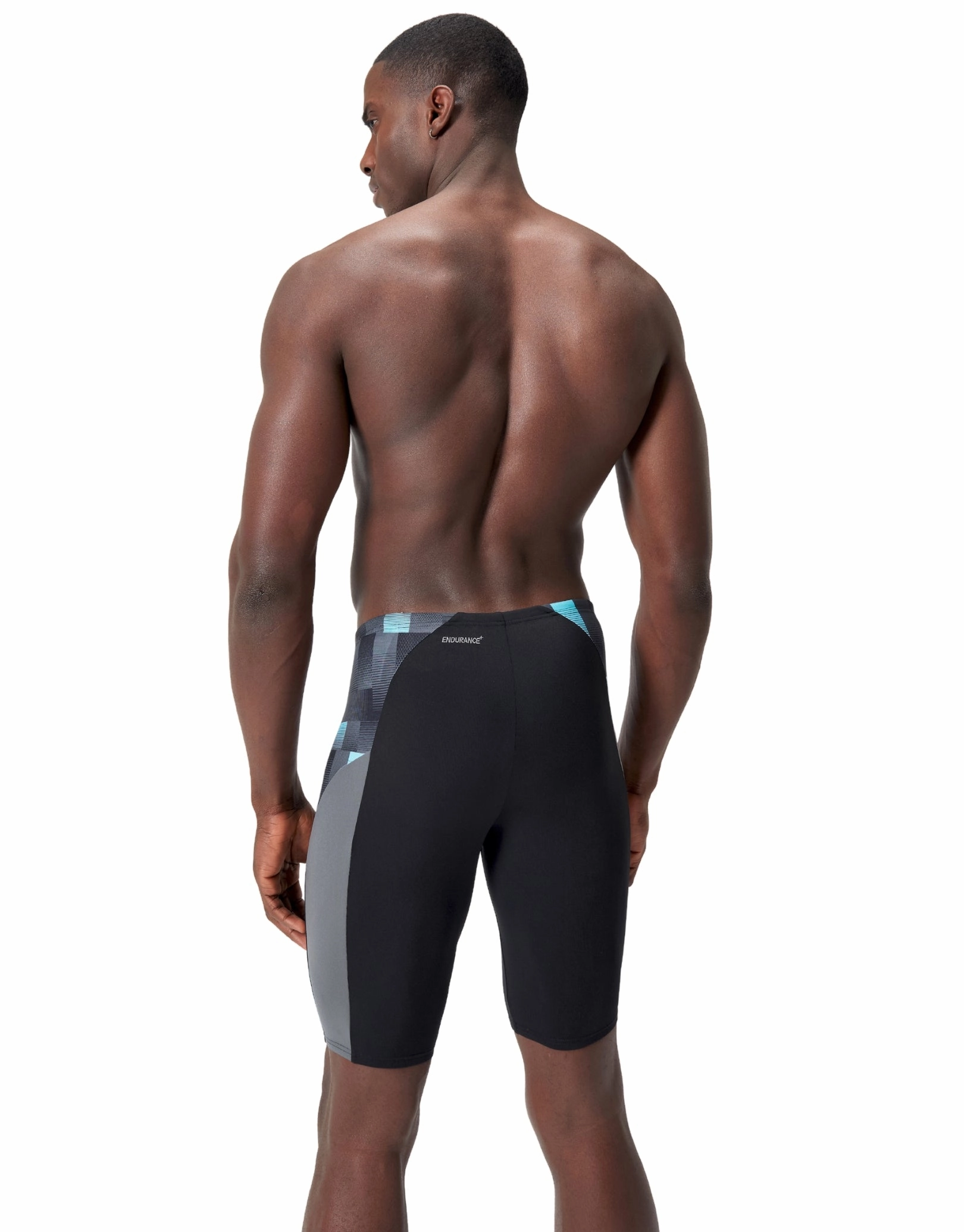 Endurance  Max Splice Swim Jammer - Black/Grey