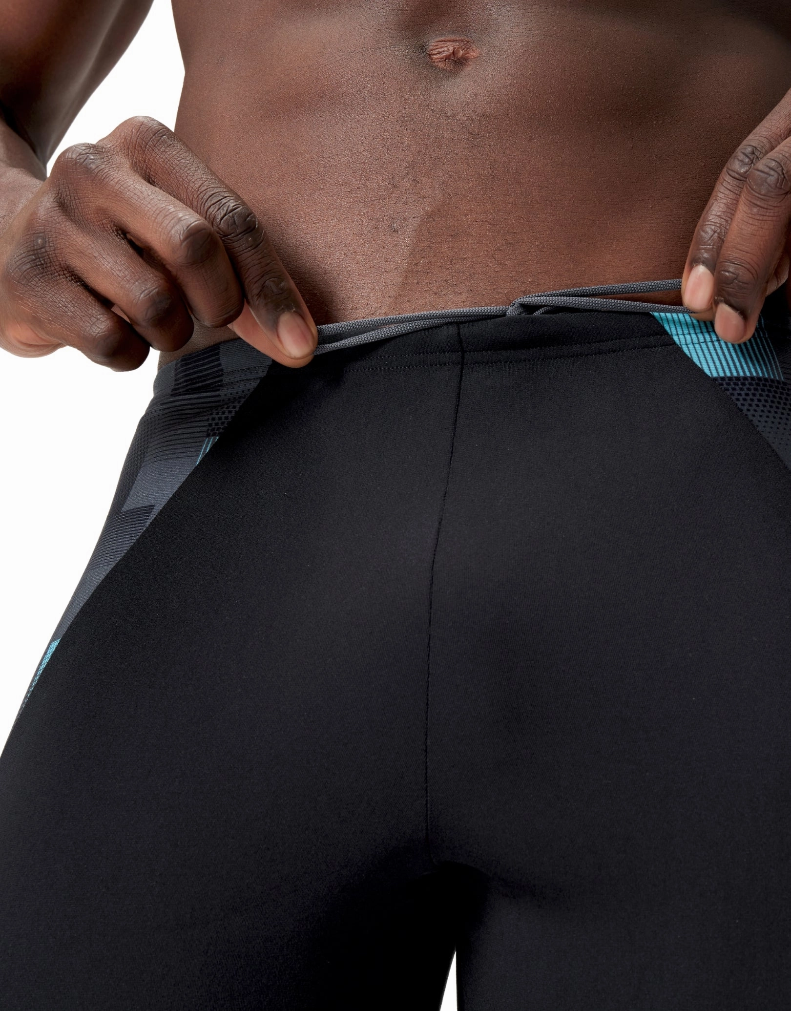 Endurance  Max Splice Swim Jammer - Black/Grey