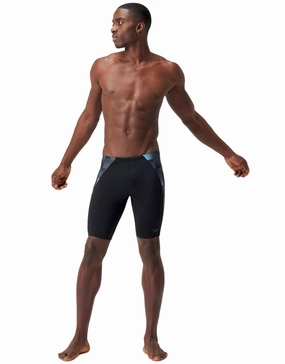 Endurance  Max Splice Swim Jammer - Black/Grey casual mens swimwear, affordable swimwear for men