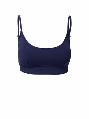 Erika Top Navy Satin high waist swimwear women, swimsuit for women beachwear