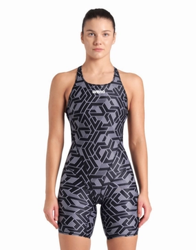 Escape Full Body Kneesuit - Black/Multi minimalistic swimsuits women, sleek swimwear styles