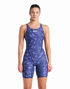Escape Full Body Kneesuit - Navy/Multi minimalistic swimsuits women, sleek swimwear styles