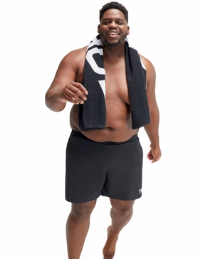Essentials Plus 16" Watershorts - Plus Size - Black casual mens swimwear, affordable swimwear for men