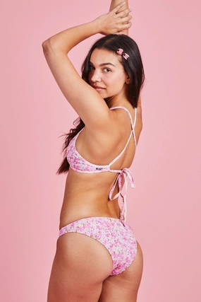 Europe Bikini Bottom - Whimsy Pink bikini sets with cover up, comfy beach bikinis women