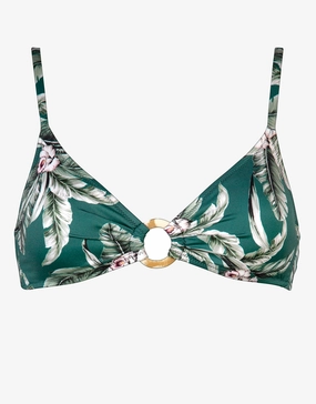 Fantasy Resort Ring Bralette Bikini Top - Jungle Boogie full coverage swim tops, cute bikini tops