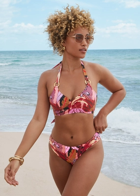 Fiji Moderate Bottom - Exotic Floral womens sun protection swimwear, trendy swimwear collection