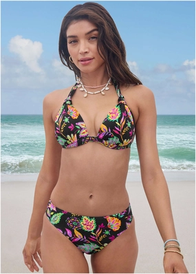 Fiji Moderate Bottom - Field Floral modest swim bottoms women, comfortable bikini bottoms