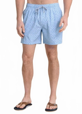 Fintastic Swim Trunk In Cerulean mens full coverage swimwear, stylish mens swim trunks