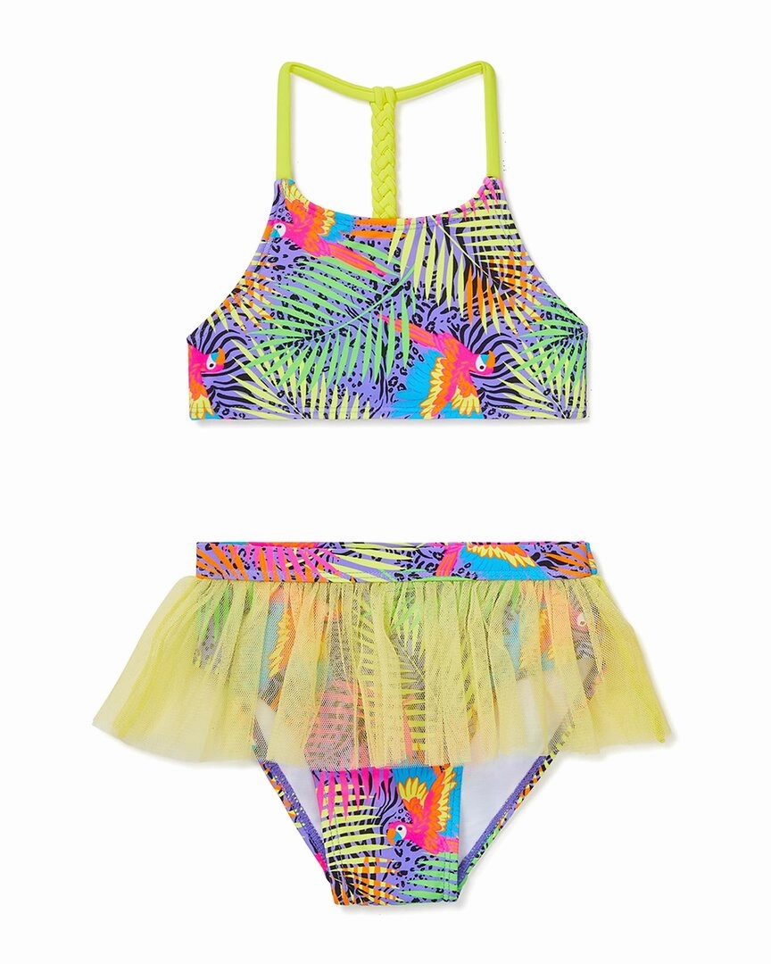 Flapdoodles AOP Halter Tutu 2pc Swimsuit cute swimsuits for teen girls, modest teen swimwear