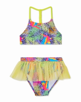 Flapdoodles AOP Halter Tutu 2pc Swimsuit cute swimsuits for teen girls, modest teen swimwear