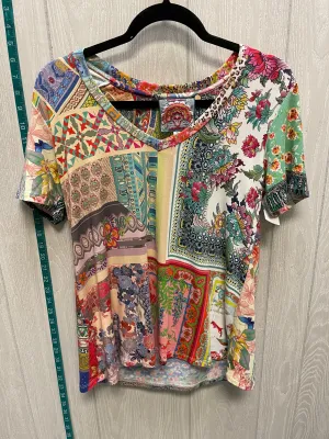 Floral Print Top Short Sleeve Johnny Was, Size Xs Johnny Was Clothing