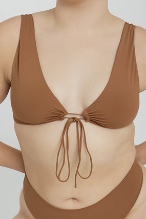 Fox Top - Brown Sugar soft fabric swimwear women, resort swimwear for ladies