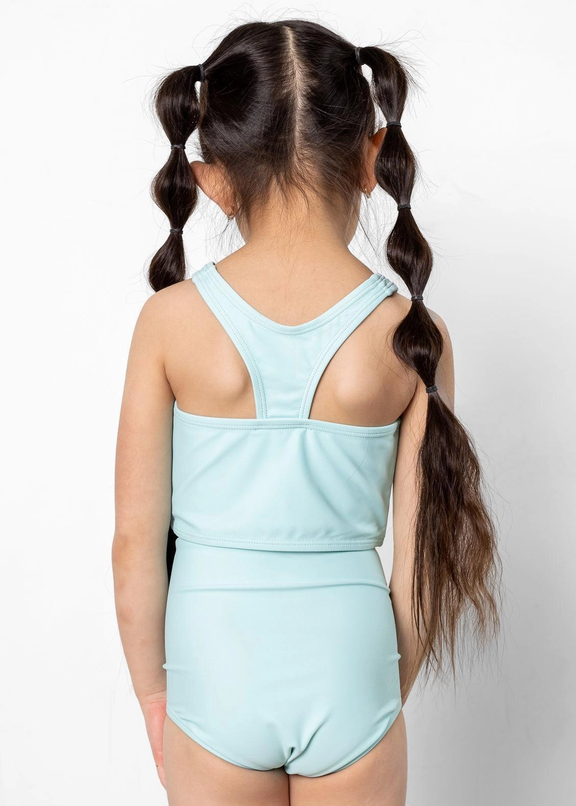 Fresh Mint | Mini Down in Front Ruffle Bottoms
