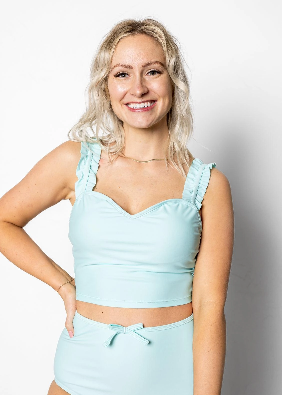 Fresh Mint | Ripple Top tankini swim tops, adjustable bikini tops