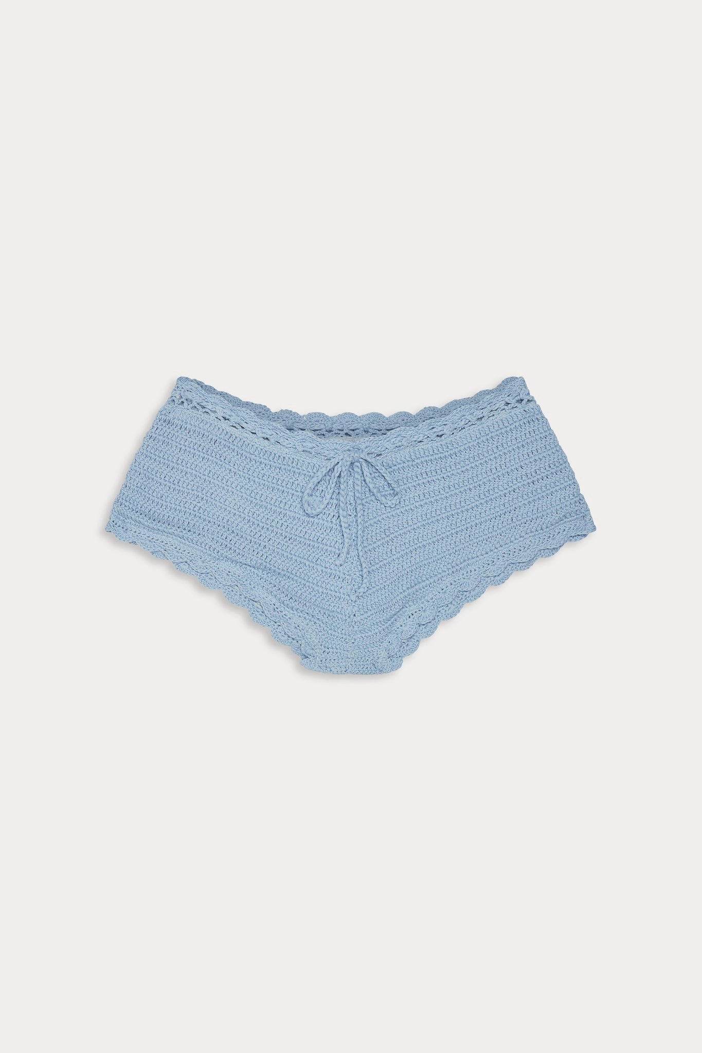 Genevieve Crochet Boy Shorts - Blue Jay