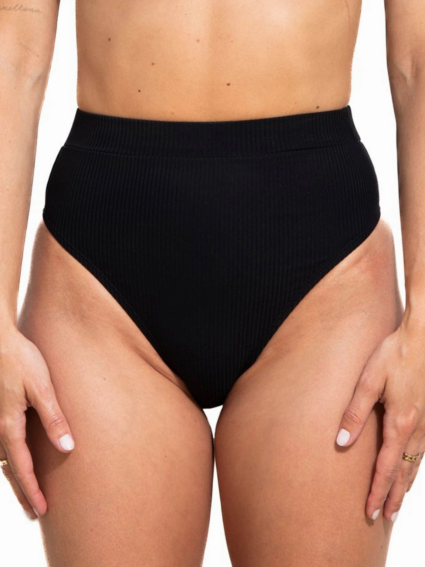 Genevieve Rib Bikini Bottom basic swimsuits for women, durable swimwear for ladies