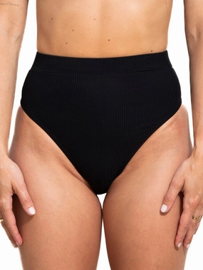 Genevieve Rib Bikini Bottom basic swimsuits for women, durable swimwear for ladies