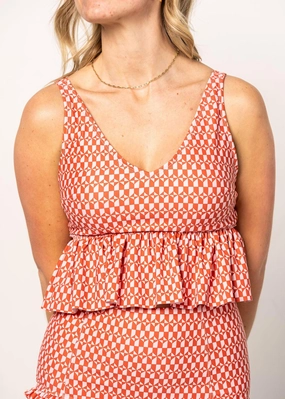 Geometric | V-Neck Top tankini swim tops, adjustable bikini tops