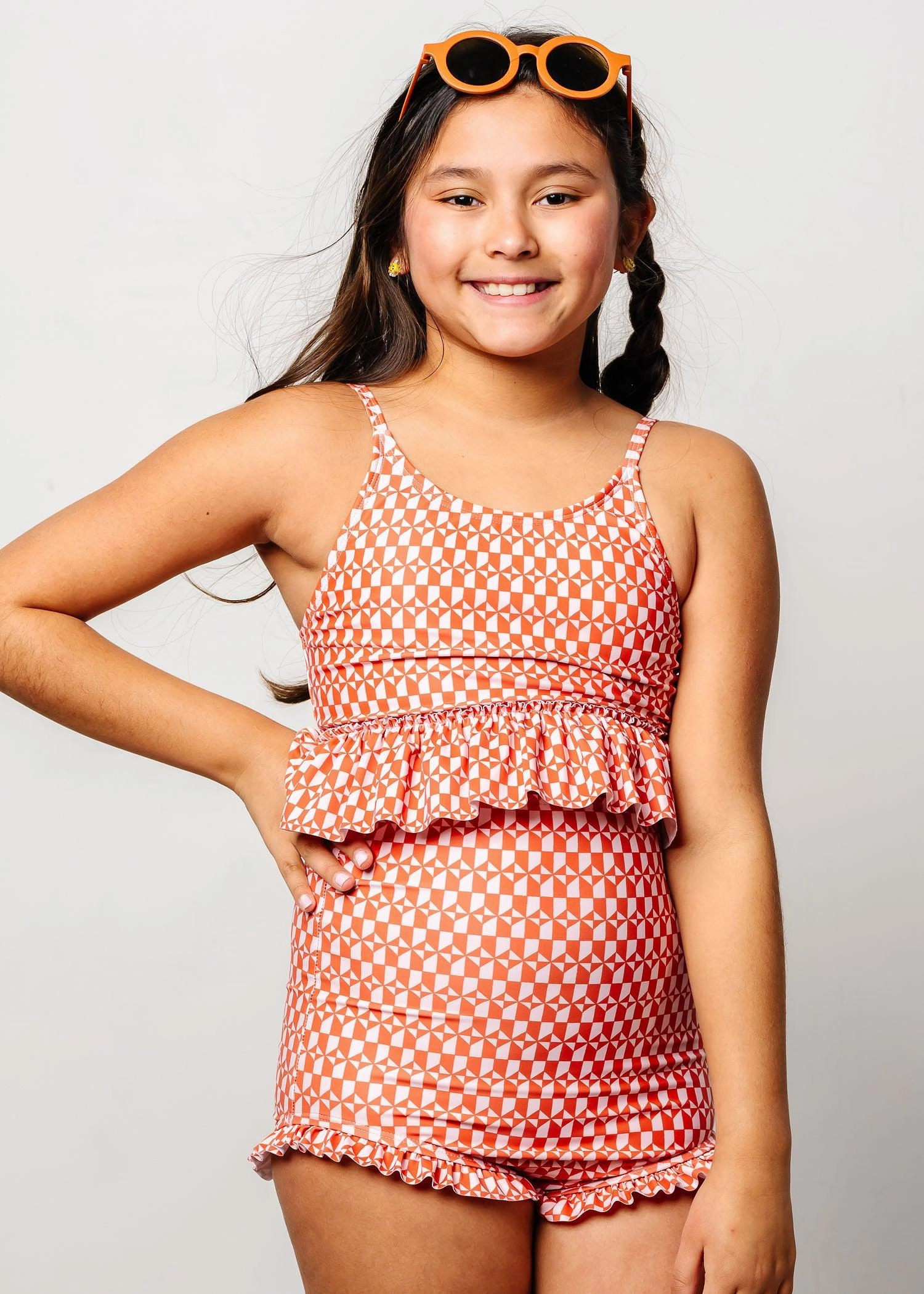 Geometric | Youth Peplum Top