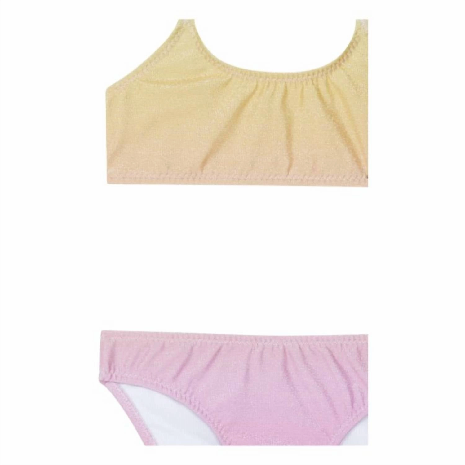 Girl's Gradient Printed Bikini Set In Multi Color