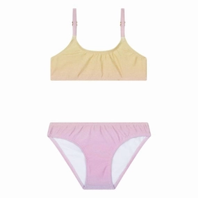 Girl's Gradient Printed Bikini Set In Multi Color stylish teen girl swimsuits, teen girls swimwear sets