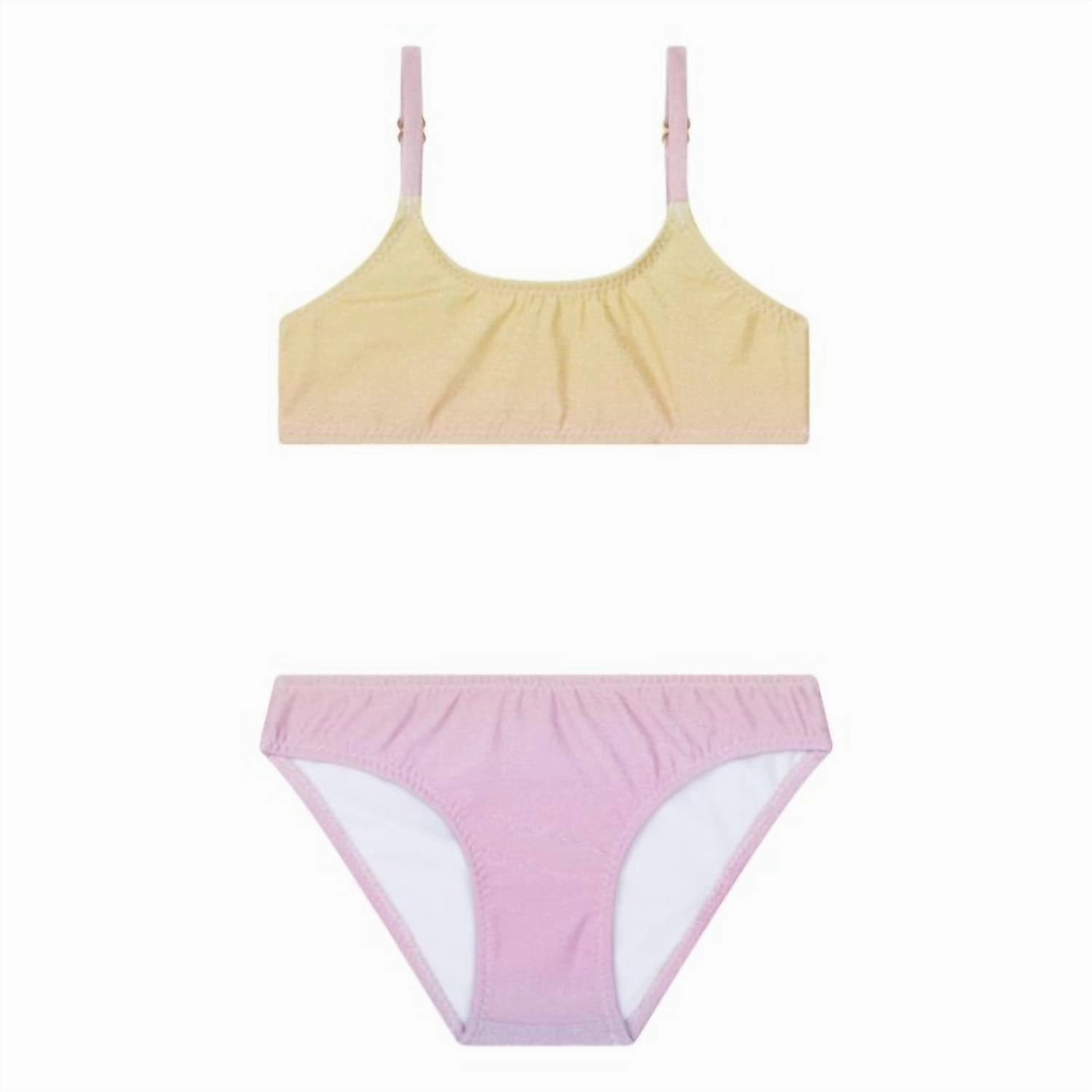 Girl's Gradient Printed Bikini Set In Multi Color stylish teen girl swimsuits, teen girls swimwear sets