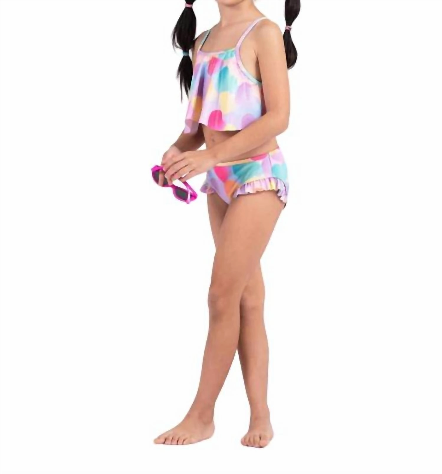 Girl's Hermosa Bikini Set In Happy Hearts