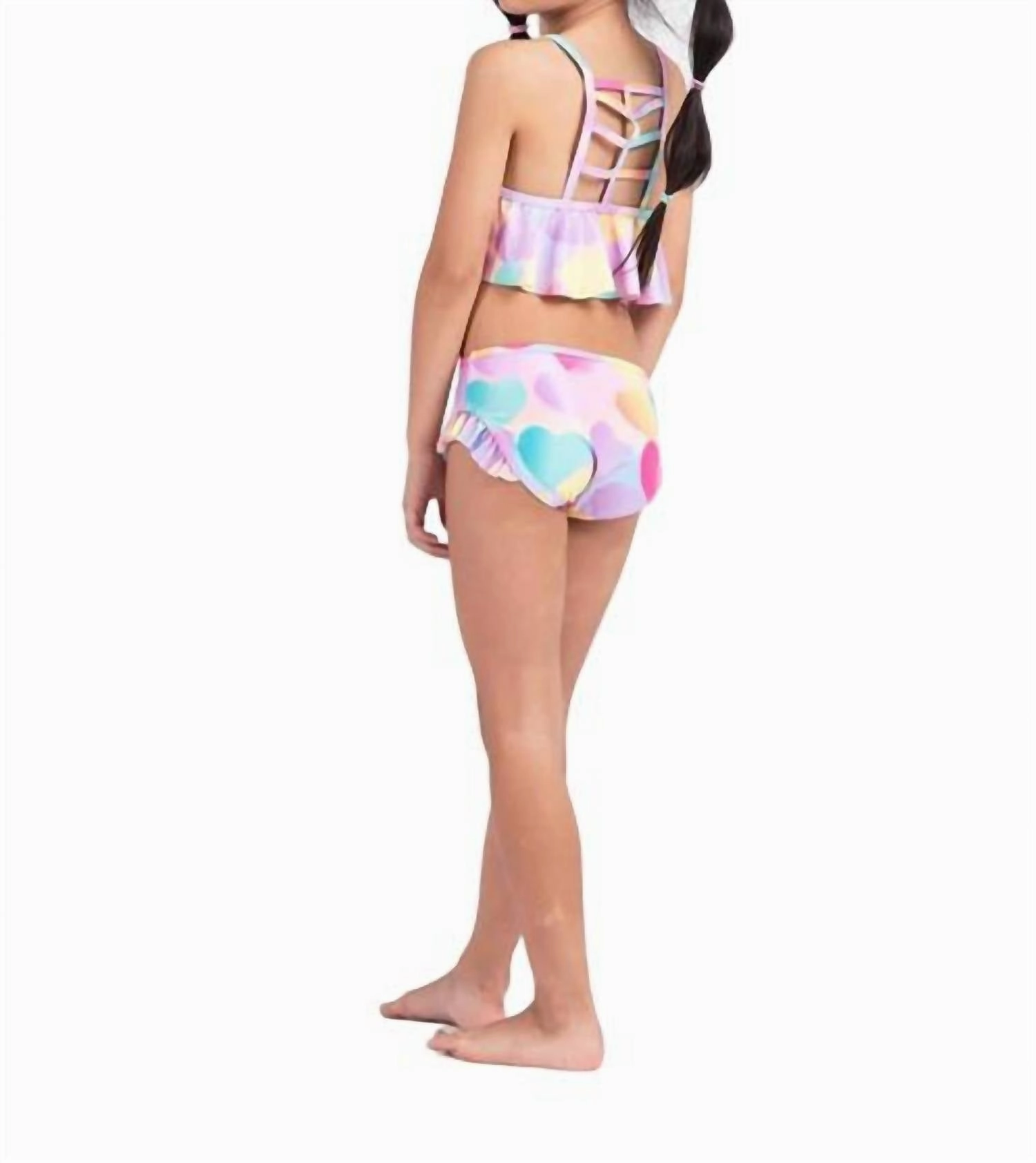 Girl's Hermosa Bikini Set In Happy Hearts