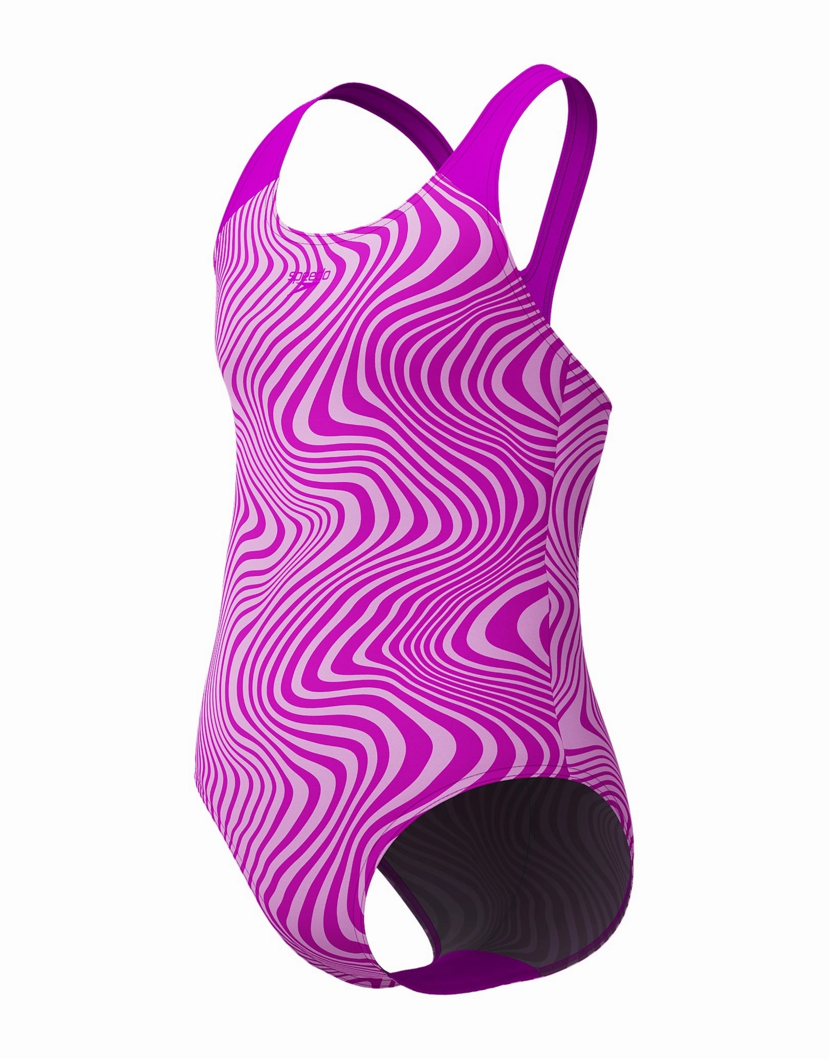Girls Digital Allover Splashback Swimsuit - Pink girls swimwear one piece, girls rash guard swim set