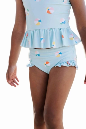 Girls Emma Swim Upf 50 2-Piece Swimwear In BeachBall stylish teen girl swimsuits, teen girls swimwear sets