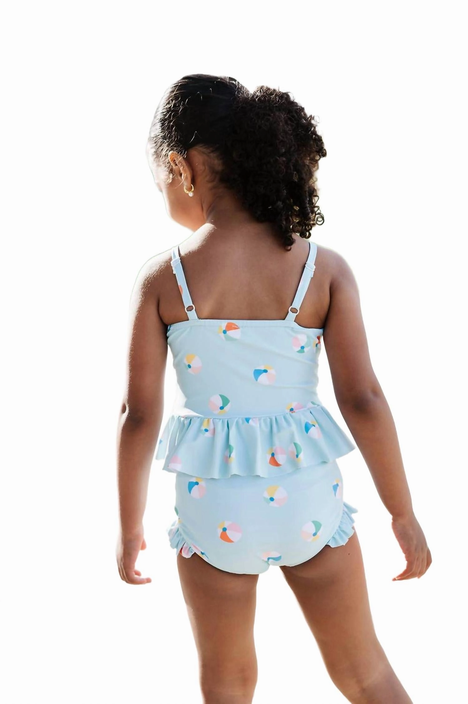 Girls Emma Swim Upf 50 2-Piece Swimwear In BeachBall