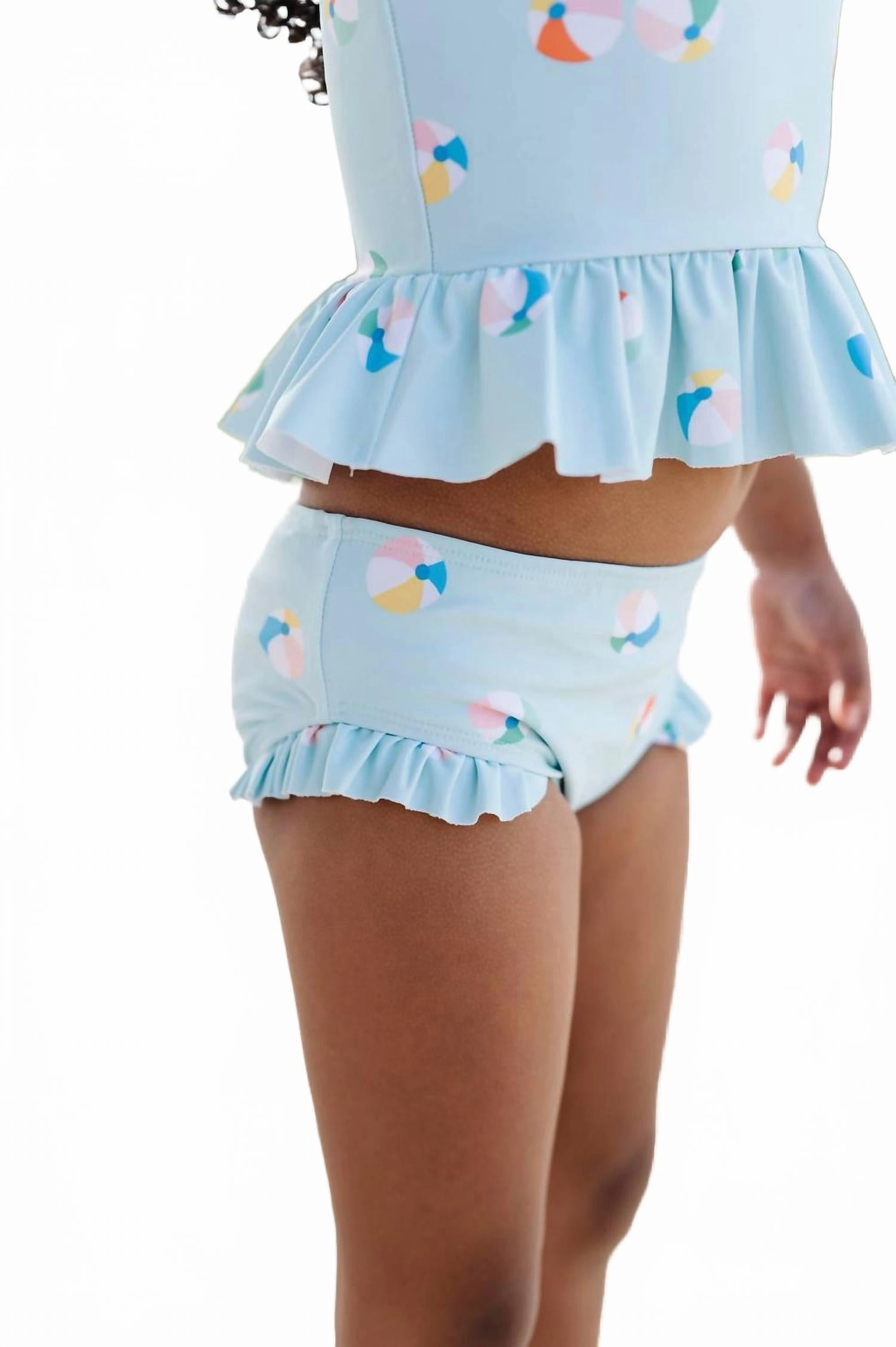 Girls Emma Swim Upf 50 2-Piece Swimwear In BeachBall