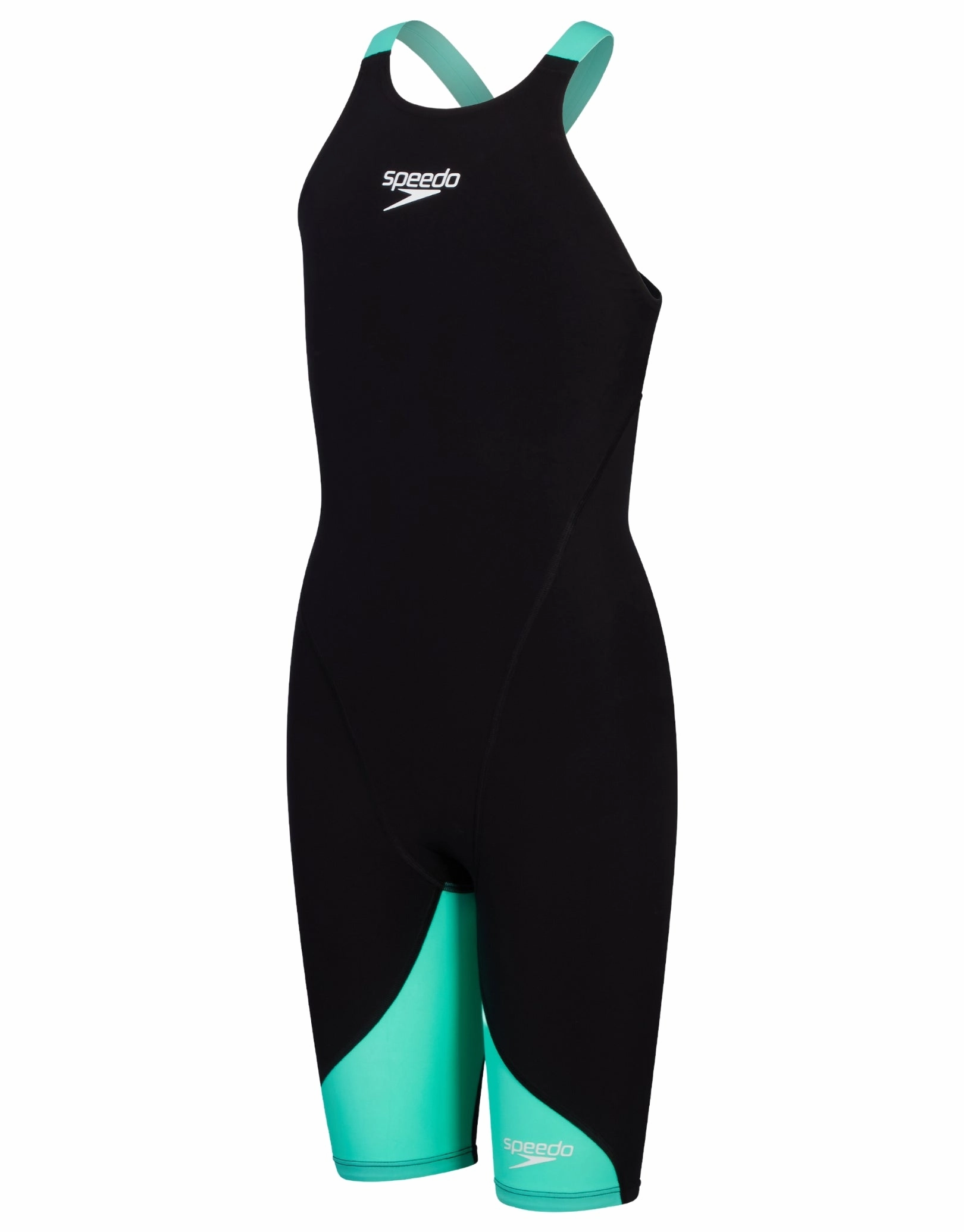 Girls Fastskin Junior LZR Ignite Kneeskin - Black/Green girls swimwear one piece, girls rash guard swim set
