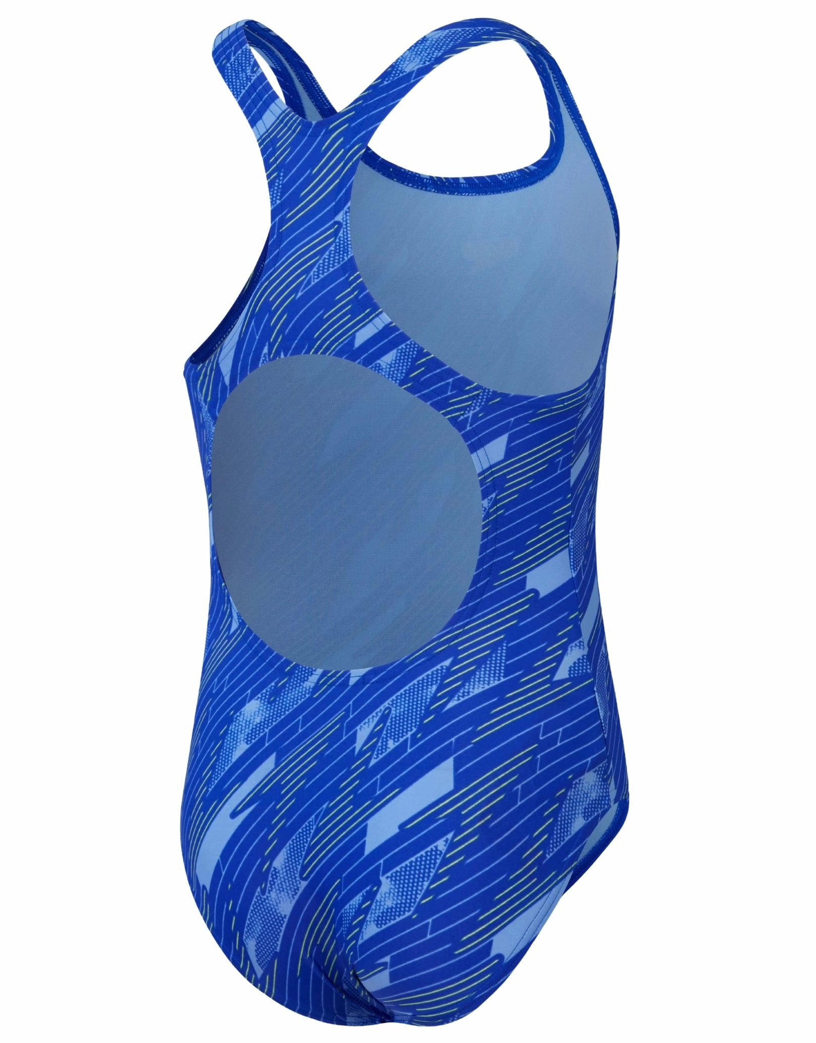 Girls Hyperboom Allover Medalist Swimsuit - Navy/Blue