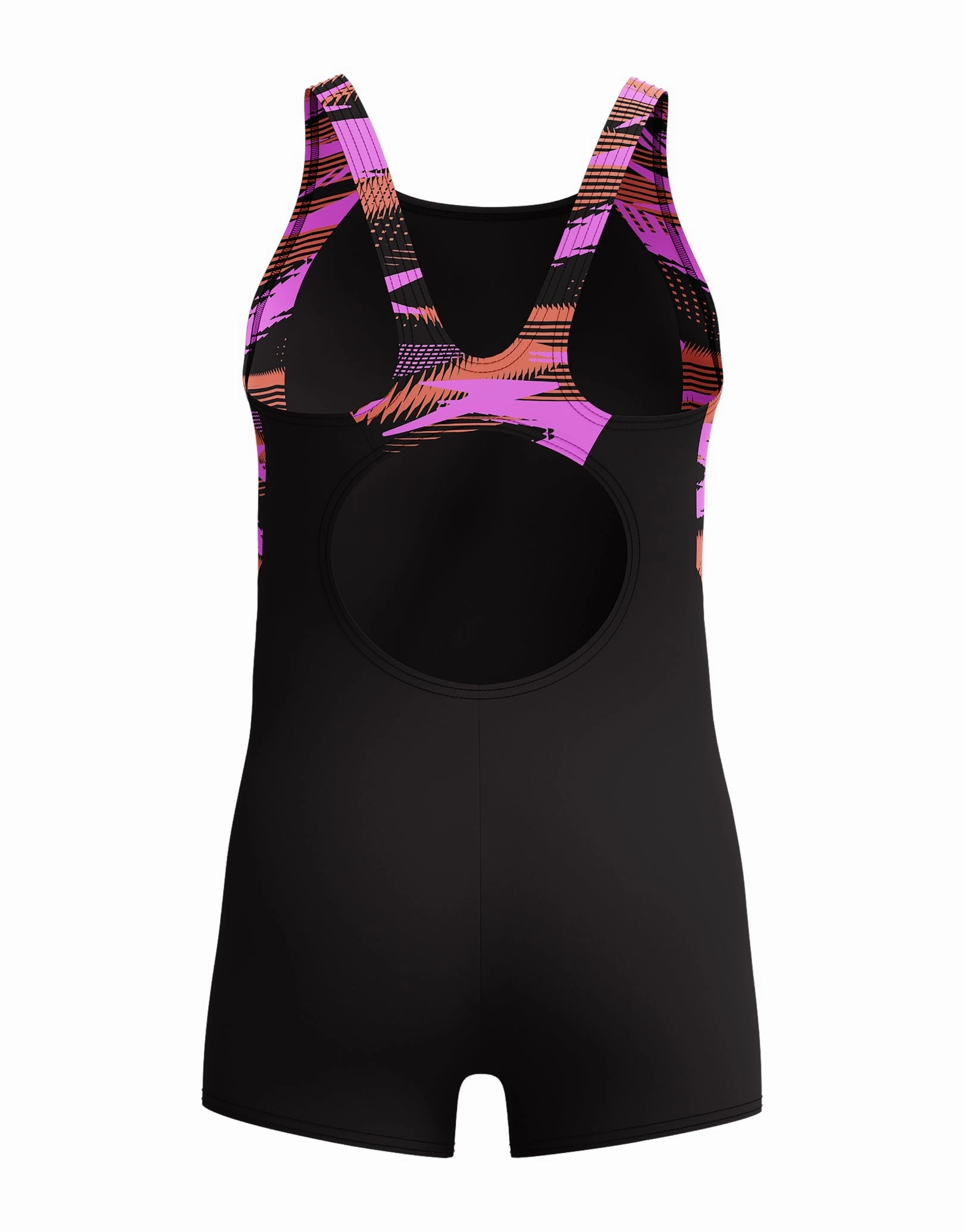 Girls Hyperboom Splice Legsuit - Black/Purple
