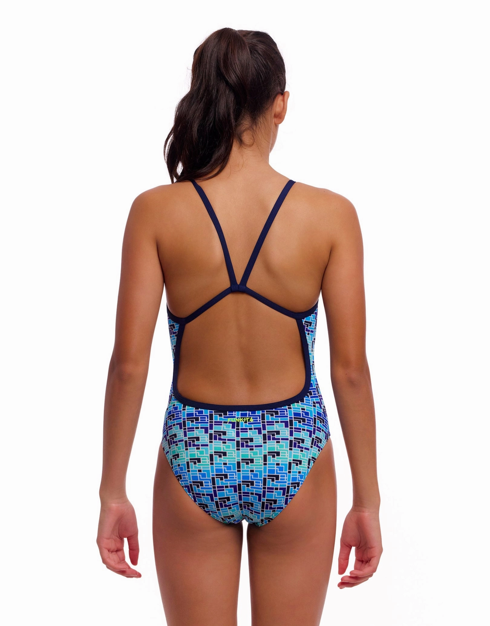 Girls Jack Stack Single Strap Swimsuit - Blue