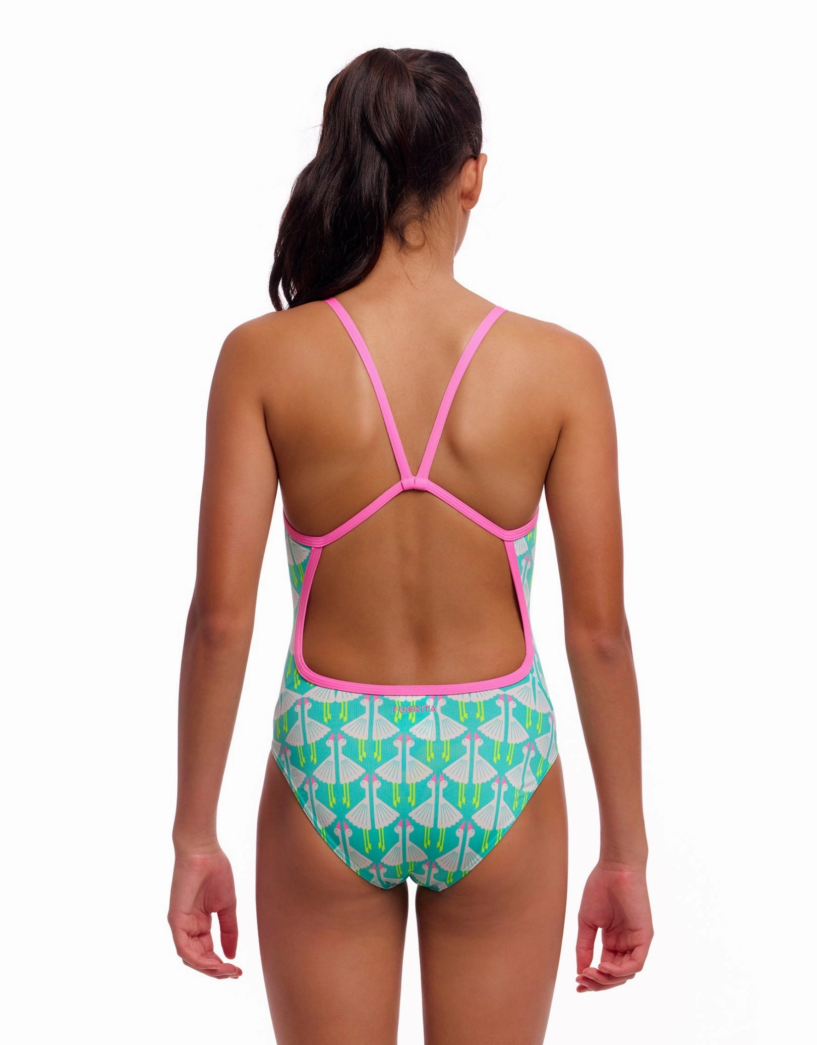 Girls Loose Goose Single Strap Swimsuit - Green