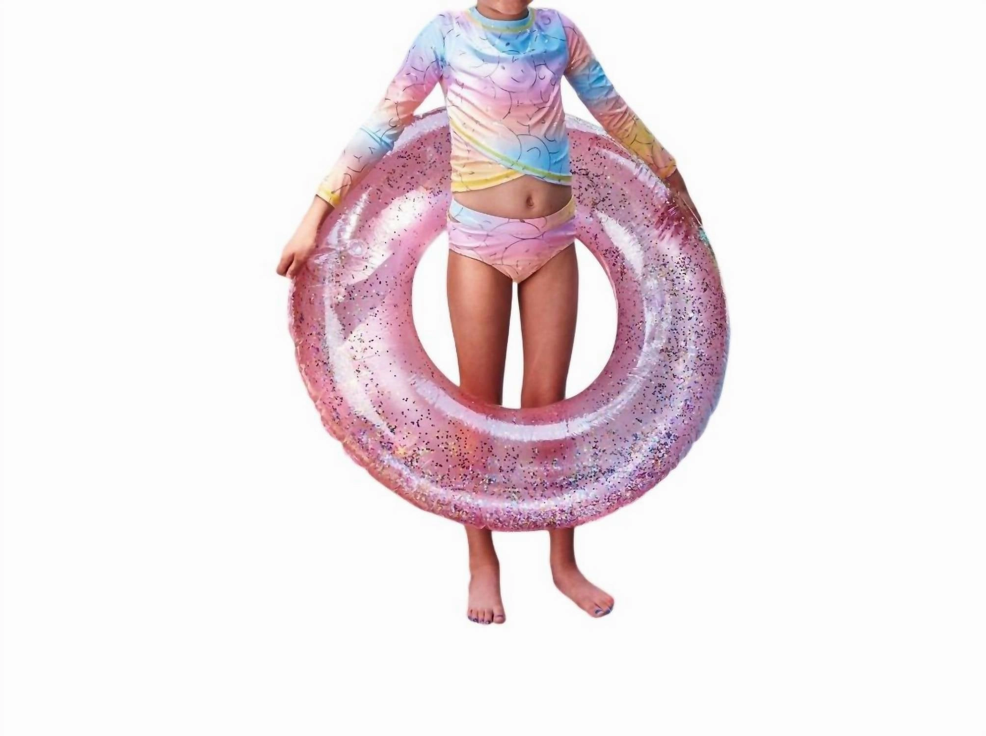 Girls Oceana Rash Guard Bikini Set In Summer Joy
