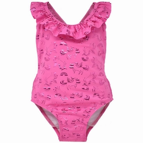 Girls One Piece Swimsuit In Hot Pink stylish teen girl swimsuits, teen girls swimwear sets