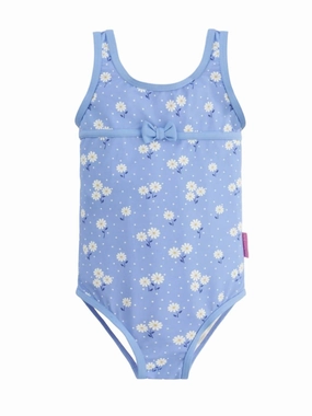 Girls Swimsuit In Daisy Blue stylish teen girl swimsuits, teen girls swimwear sets