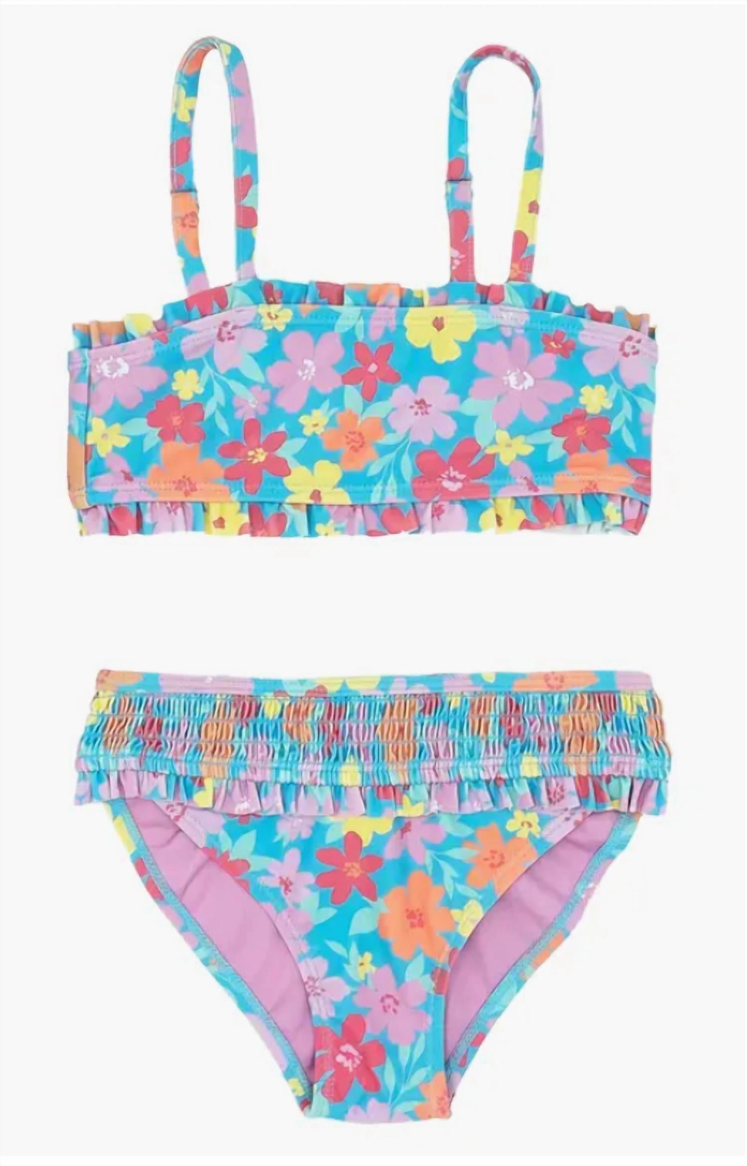 Girls Wanderlust Two Piece Bikini In Blue Grotto stylish teen girl swimsuits, teen girls swimwear sets
