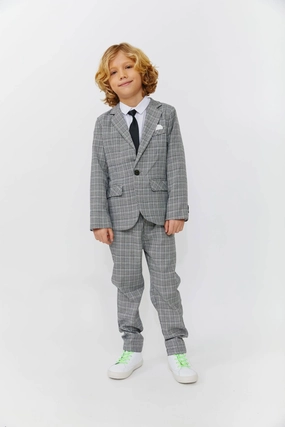 Gray Plaid Piece Suit cute swimsuits for teen girls, modest teen swimwear
