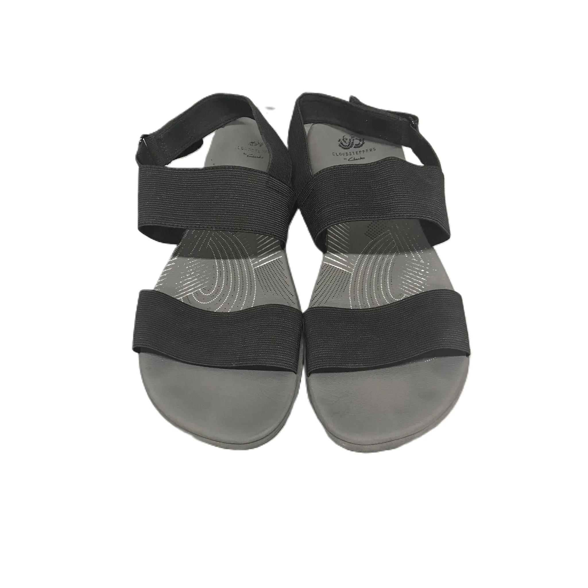 Grey Sandals Flats By Clarks, Size: 7.5 clarks