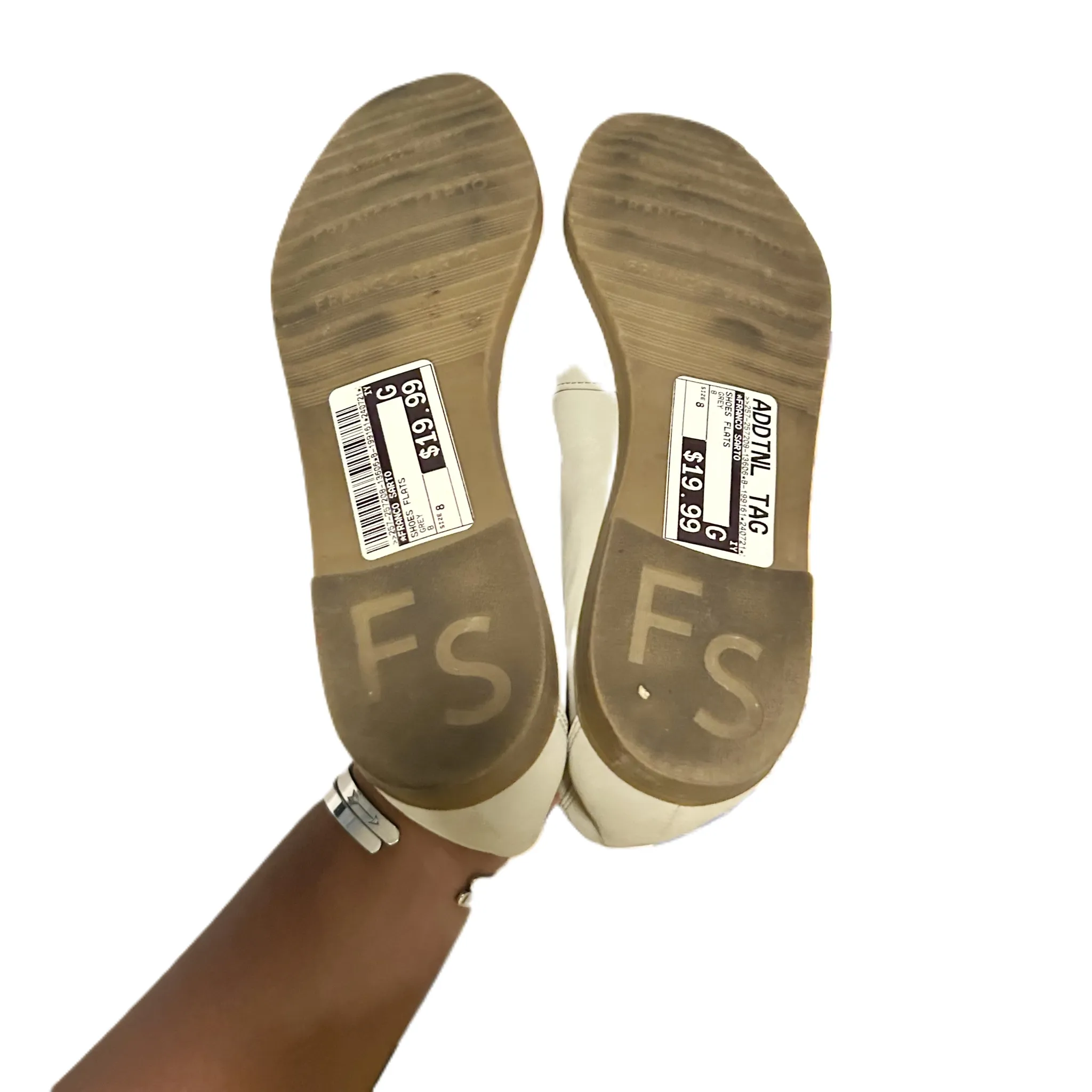 Grey Shoes Flats By Franco Sarto, Size: 8 franco sarto