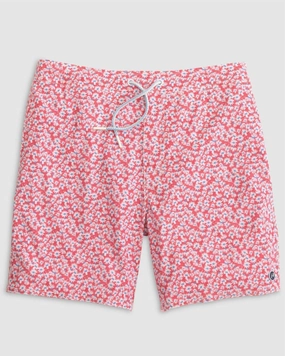 Half Elastic 7" Surf Shorts In Taffy mens beach swimwear, quick dry mens swimsuits