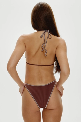 Harper Cheeky Bikini Bottom - Brown Sugar womens printed swimsuits, beach ready swimwear ladies