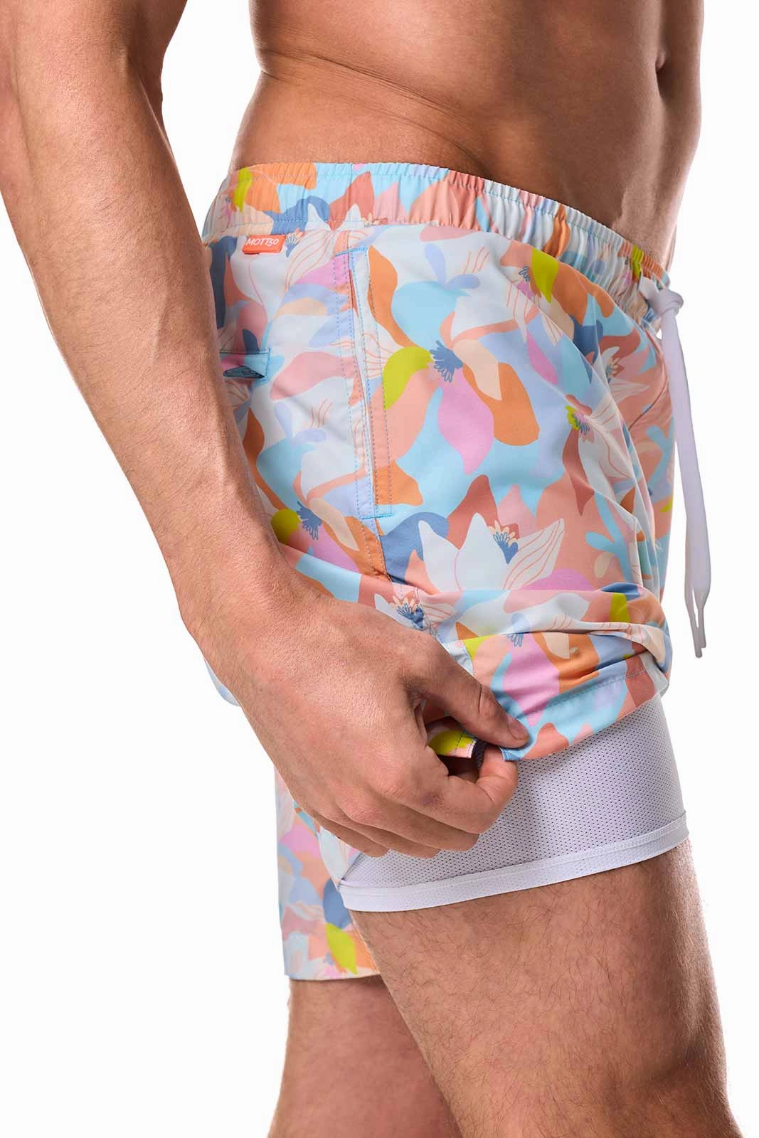 Harrison - Mens 5.5" Inseam Swim Trunk - Bleached Honeysuckle | Bleached Honeysuckle