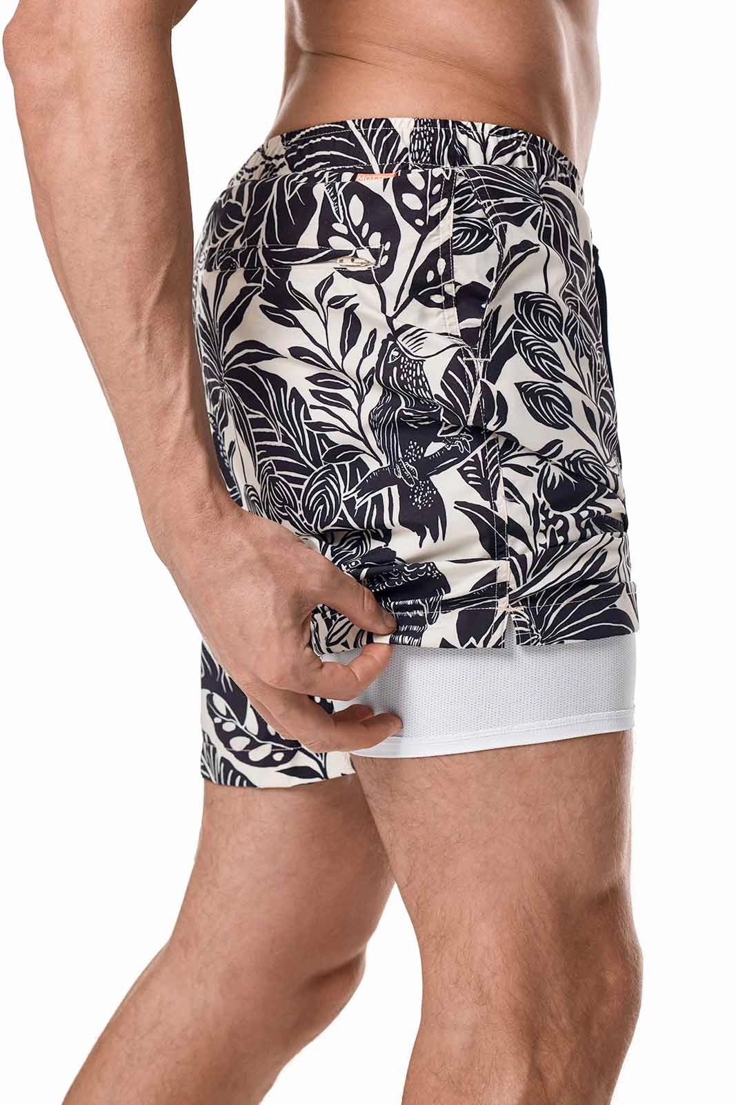 Harrison - Mens 5.5" Inseam Swim Trunk | Moonlit Tropics